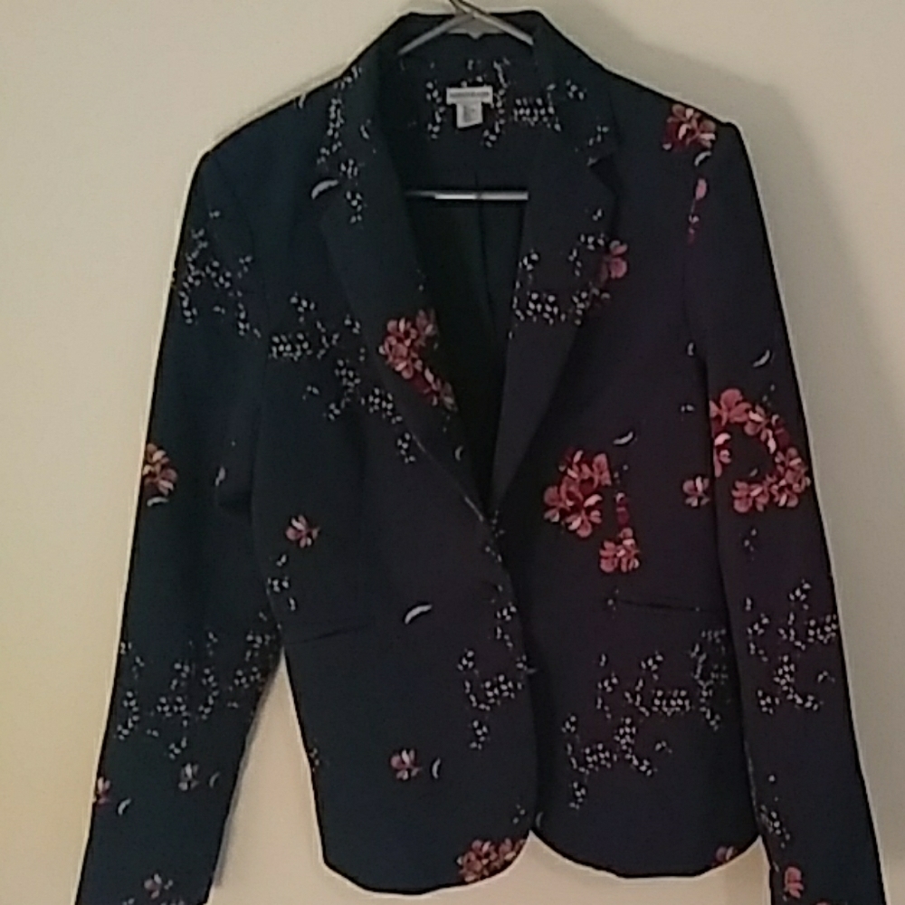 Forest Green Floral Blazer